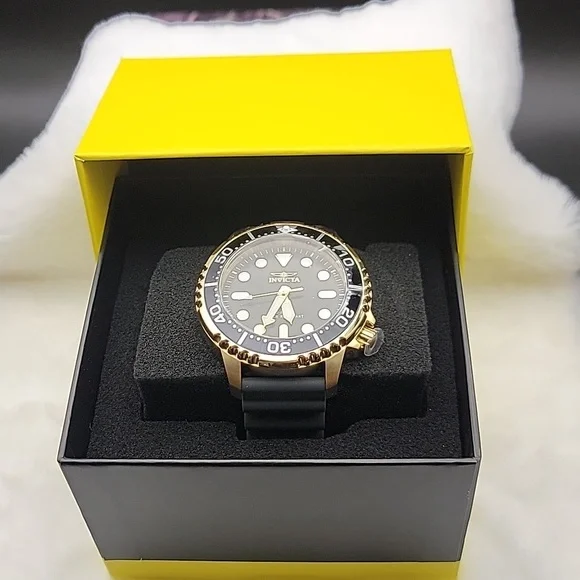 NEW 47226 Invicta Black and Gold Pro Diver Neptune Mens 48mm Gold Black Watch - Picture 5 of 7